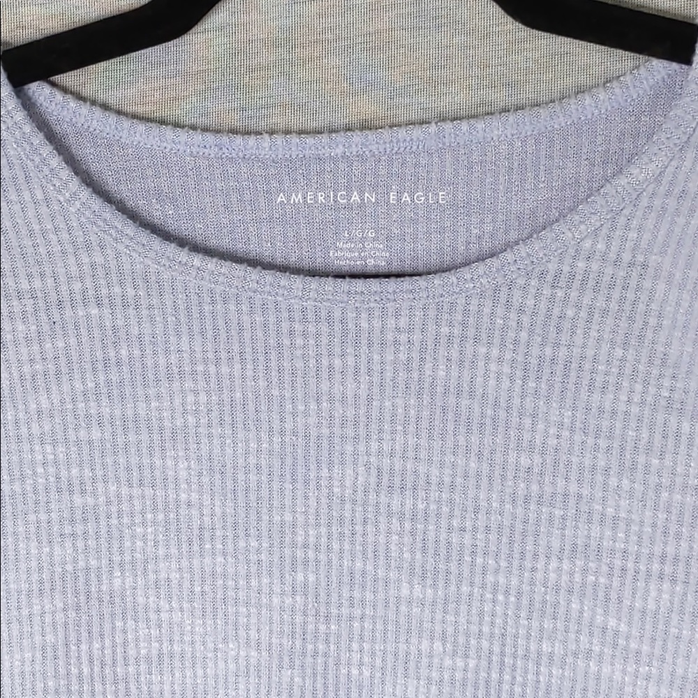 2x 👯‍♀️Host Pick⚡️American Eagle Baby Tee with Lettuce Details - Picture 4 of 10